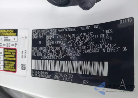 2011 Toyota Sienna Xle V6 from USA, damaged, VIN 5TDYK3DC8BS005157